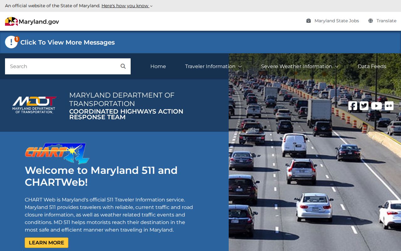 Maryland 511 CHART traveler information behind the 511 phone code